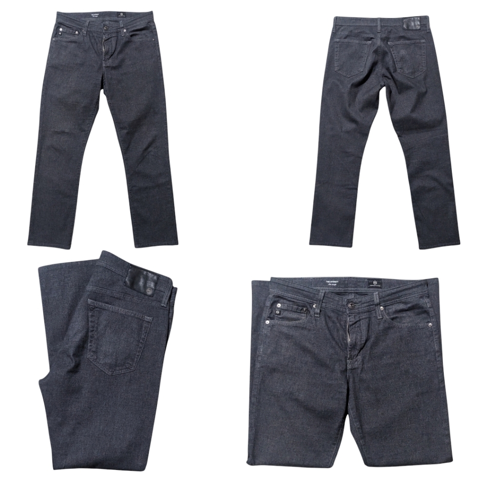 AG Adriano Goldschmied The Everett Slim Straight Gray Jeans Fits 31X28